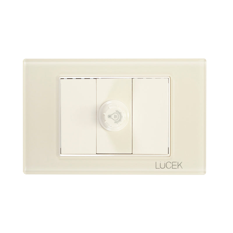 Placa Lucek colors dimmer hueso