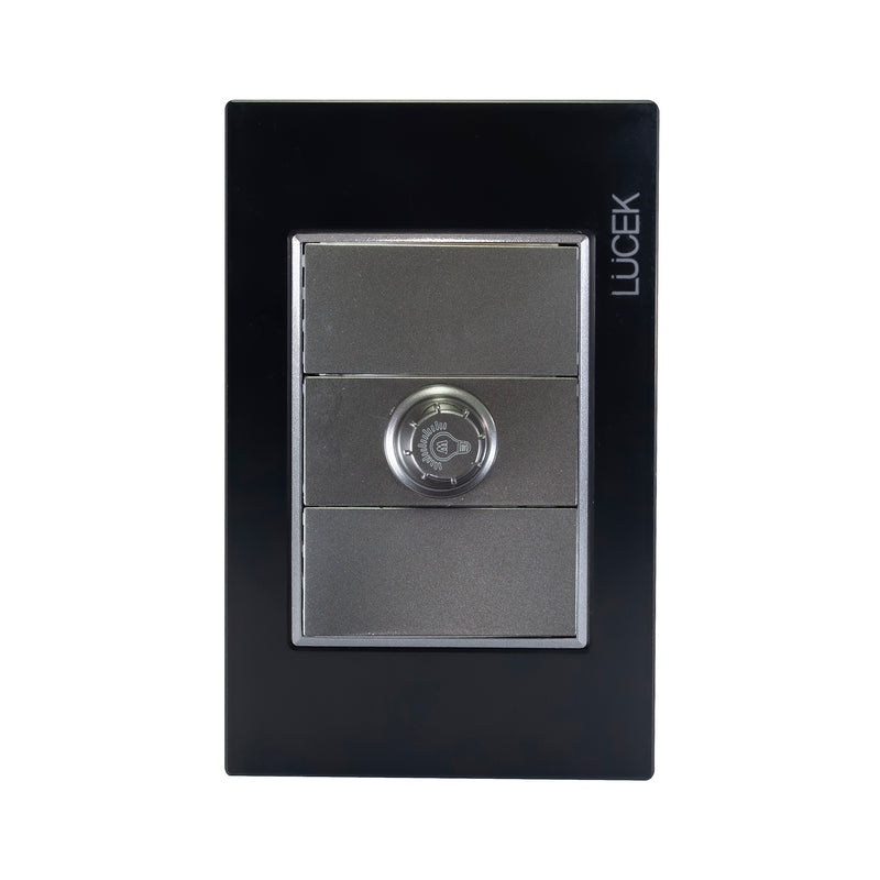 Placa Lucek colors dimmer negro