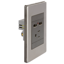 Placa Lucek metal 1 contacto 2 USB anonizado - La nueva eléctrica