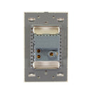 Placa Lucek crystal contacto y 2 USB dorado/marfil - La nueva eléctrica