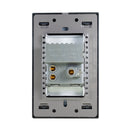 Placa Lucek 1 contacto y 2 entradas de USB cristal espejo negro - La nueva eléctrica