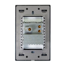 Placa Lucek metal 1 contacto 2 USB anonizado - La nueva eléctrica