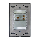 Placa Lucek metal 1 contacto 2 USB plata - La nueva eléctrica