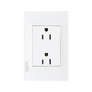 Placa Lucek crystal contacto duplex blanco/blanco