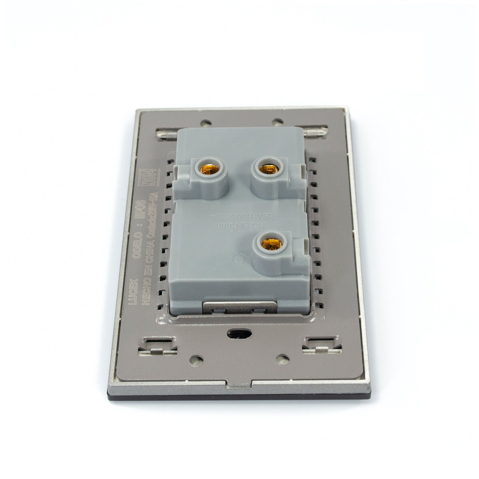 Placa lucek crystal contacto duplex negro/negro - La nueva eléctrica