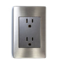 Placa lucek metal contacto duplex anonizado - La nueva eléctrica