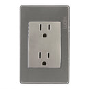 Placa lucek metal contacto duplex plata - La nueva eléctrica