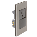 Placa Lucek metálica con apagador de escalera y contacto de - La nueva eléctrica