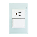 Placa Lucek crystal contacto y apagador crystal/blanco - La nueva eléctrica