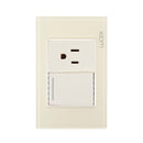 Placa Lucek colors apagador y contacto hueso - La nueva eléctrica