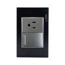 Placa Lucek colors apagador y contacto negro - La nueva eléctrica
