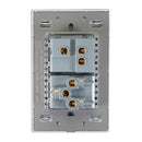 Placa Lucek metálica con apagador de escalera y contacto de - La nueva eléctrica