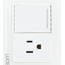 Placa Lucek crystal contacto y apagador escalera blanco/blanco - La nueva eléctrica