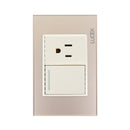 Placa Lucek crystal contacto y apagador escalera dorado/marfil - La nueva eléctrica