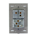 Placa Lucek colors apagador escalera y 1 contacto blanco - La nueva eléctrica