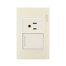 Placa Lucek colors apagador escalera y 1 contacto hueso - La nueva eléctrica