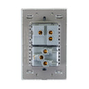 Placa Lucek colors apagador escalera y 1 contacto negro - La nueva eléctrica