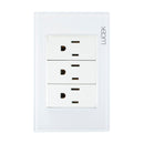 Placa Lucek Colors c/3 contactos blanco - La nueva eléctrica