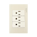 Placa Lucek Colors c/3 contactos hueso - La nueva eléctrica