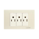 Placa Lucek Colors c/3 contactos hueso - La nueva eléctrica