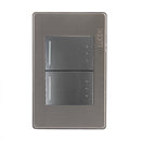 Placa Lucek Metálica con 2 apagadores de escalera 1.5 módulo - La nueva eléctrica