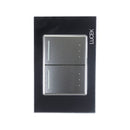 Placa Lucek 2 apagadores escalera de 15 módulos cristal espejo - La nueva eléctrica