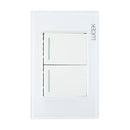 Placa Lucek Colors c/2 apagadores escalera blanco - La nueva eléctrica