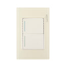 Placa Lucek Colors c/2 apagadores escalera hueso - La nueva eléctrica