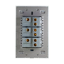 Placa Lucek Metálica con 3 apagadores de escalera 1 v plata - La nueva eléctrica