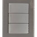 Placa Lucek Metálica con 3 apagadores de escalera 1 v plata - La nueva eléctrica