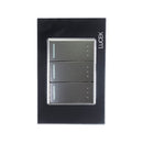 Placa Lucek 3 apagadores escalera de 1 módulo cristal espejo - La nueva eléctrica