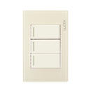 Placa Lucek Colors c/3 apagadores escalera hueso - La nueva eléctrica
