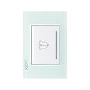 Placa Lucek crystal Botón timbre crystal/blanco