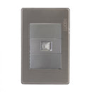 Placa Lucek Metálica plateado jack RJ45 - La nueva eléctrica