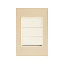 Placa Lucek crystal ciega dorado/marfil