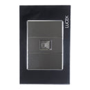 Placa Lucek conexión a módem/internet cristal espejo negro - La nueva eléctrica