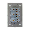 Placa Lucek Colors c/2 apagadores escalera y 1 contacto blanco - La nueva eléctrica