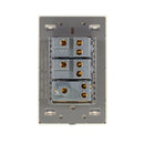 Placa Lucek Colors c/2 apagadores escalera y 1 contacto hueso - La nueva eléctrica