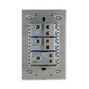 Placa Lucek Colors c/2 apagadores escalera y 1 contacto negro - La nueva eléctrica