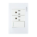 Placa Lucek Colors apagadores escalera y 2 contactos blanco - La nueva eléctrica