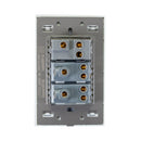 Placa Lucek Colors apagadores escalera y 2 contactos blanco - La nueva eléctrica