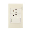 Placa Lucek Colors apagadores escalera y 2 contactos hueso - La nueva eléctrica