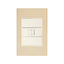 Placa Lucek crystal toma telefonica dorado/marfil