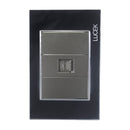 Placa Lucek toma de teléfono cristal espejo negro - La nueva eléctrica