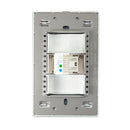 Placa Lucek toma de teléfono cristal espejo negro - La nueva eléctrica