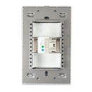 Placa Lucek toma de teléfono cristal espejo negro - La nueva eléctrica