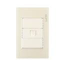 Placa Lucek Colors toma telefónica hueso - La nueva eléctrica