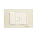 Placa Lucek Colors toma telefónica hueso - La nueva eléctrica