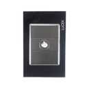 Placa Lucek toma de televisión cristal espejo negro - La nueva eléctrica