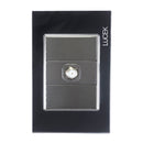 Placa Lucek toma de televisión cristal espejo negro - La nueva eléctrica